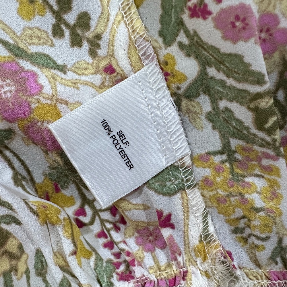 NWT Rose + Olive Floral Babydoll Peplum Blouse  Tiered Pleated Top Women 3X - Picture 5 of 6